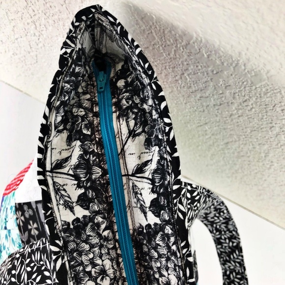 Handmade Bag Tote Quilted OOAK Multi Color New - Picture 6 of 8